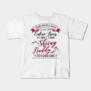 Skiing Buddy/Skiing Mom Kids T-Shirt